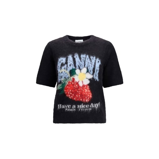 Camiseta Ganni Negra de Alpaca Vicugna Pacos - Image 1
