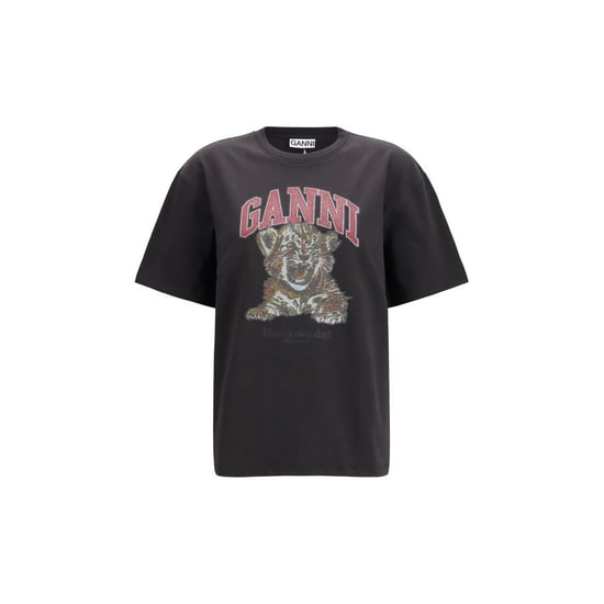 Camiseta de algodón negra Ganni - Image 1
