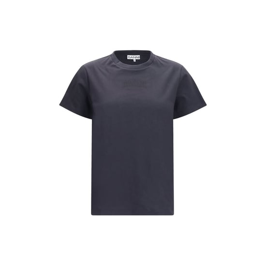 Camiseta de algodón negra Ganni - Image 1