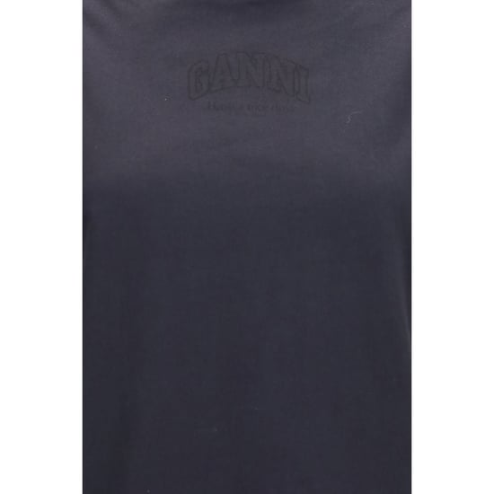 Camiseta de algodón negra Ganni - Image 2
