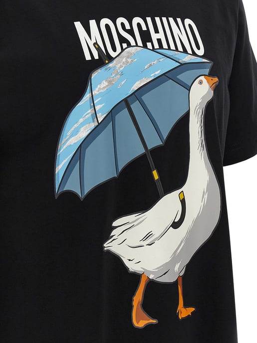 Camiseta de Algodón Negra Moschino - Image 4