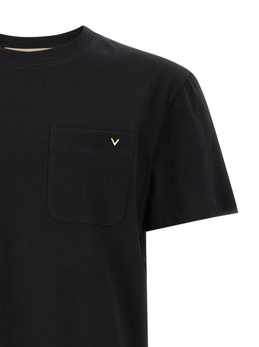 Camiseta de algodón negra Valentino Garavani - Image 3