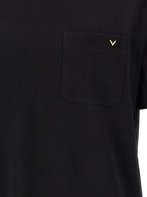Camiseta de algodón negra Valentino Garavani - Image 4