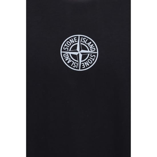 Camiseta de algodón negra Stone Island - Image 3