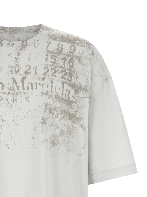 Camiseta de Algodón Gris Maison Margiela - Image 3