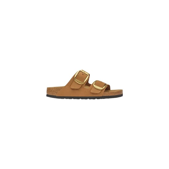 Sandalias Planas de Cuero Marrón Birkenstock - Image 1