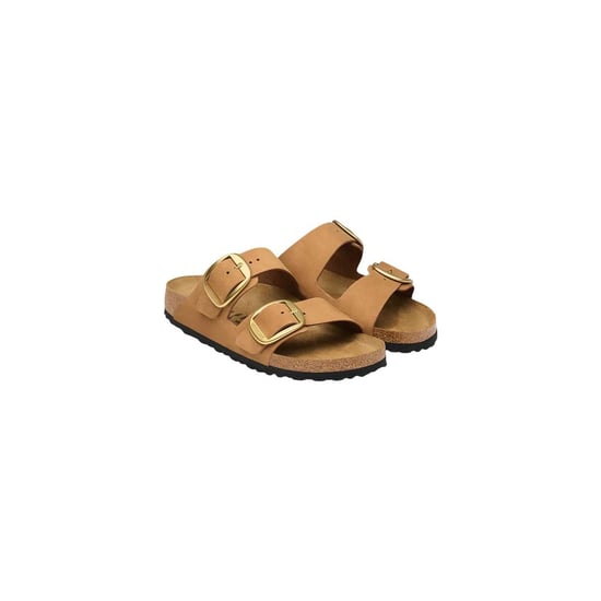 Sandalias Planas de Cuero Marrón Birkenstock - Image 4