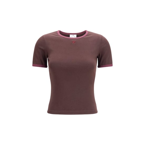 Camiseta de Algodón Marrón Courrèges - Image 1