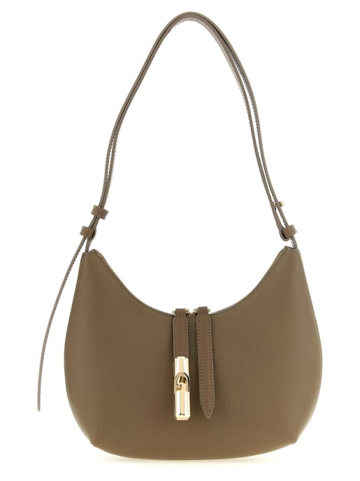 Bolso de Hombro de Piel deternera Beige Furla - Image 1