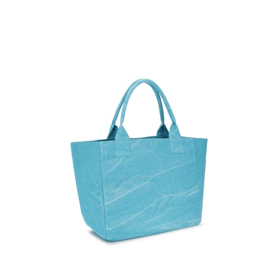 Bolso de Hombro de Algodón Reciclado Azul Ganni - Image 3