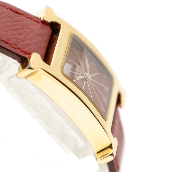Hermès Heure H Watch  en  Red Cuero de becerro - Image 4