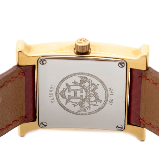 Hermès Heure H Watch  en  Red Cuero de becerro - Image 5