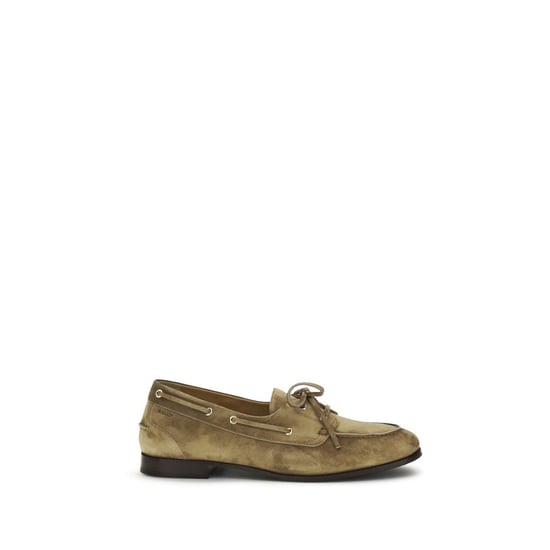 Mocasines Slip-On de Cuero de Búfalo Beige de Bally - Image 1