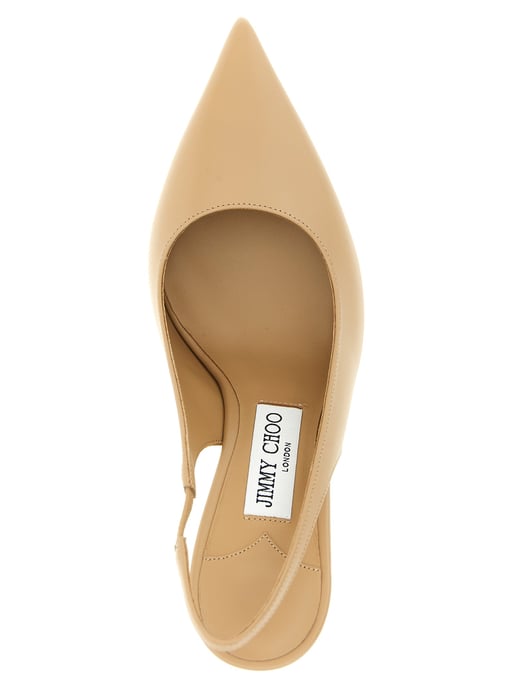 Zapatos de tacón alto de cuero beige Jimmy Choo - Image 4