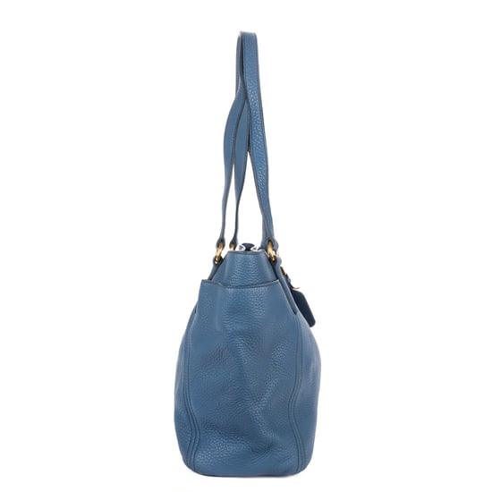 Prada Convertible Square Open Tote  en  Blue Cuero de ternero - Image 4