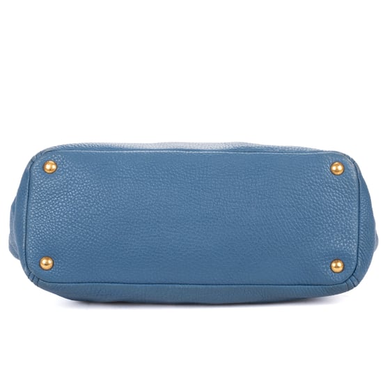 Prada Convertible Square Open Tote  en  Blue Cuero de ternero - Image 6