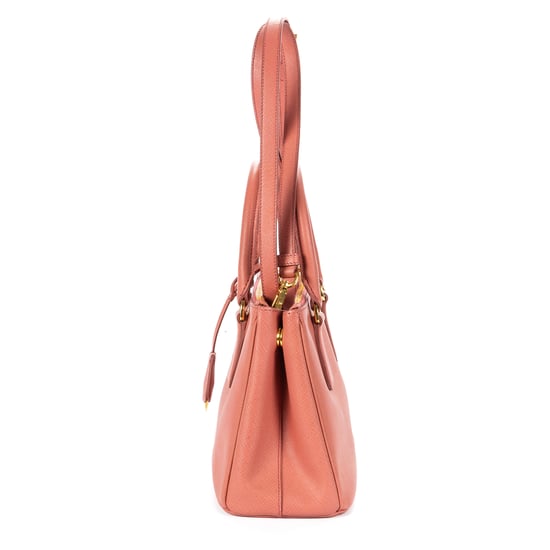 Prada Small Galleria Double Zip Tote Small en  rosa Cuero de ternero - Image 3