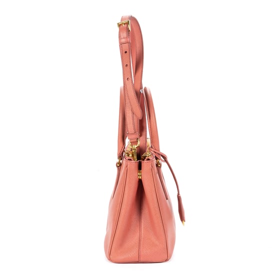 Prada Small Galleria Double Zip Tote Small en  rosa Cuero de ternero - Image 4