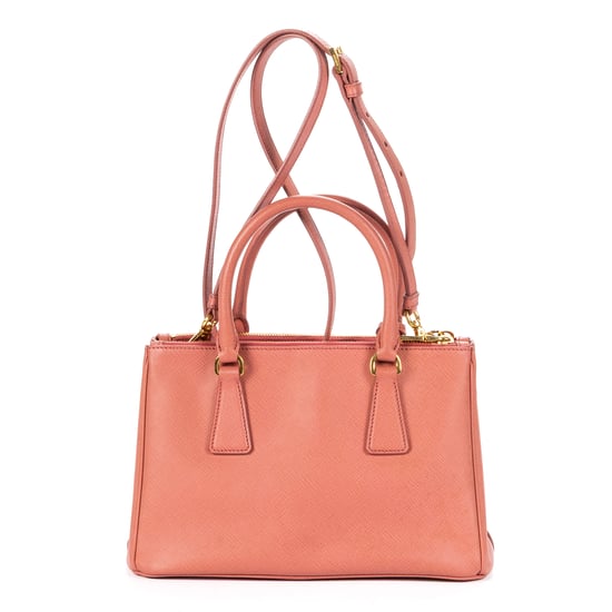 Prada Small Galleria Double Zip Tote Small en  rosa Cuero de ternero - Image 5