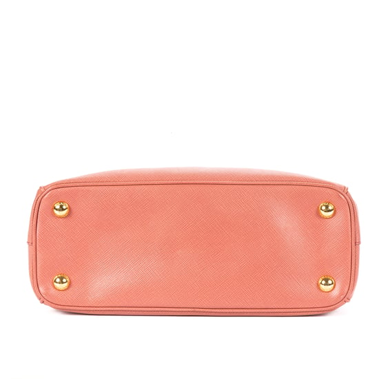 Prada Small Galleria Double Zip Tote Small en  rosa Cuero de ternero - Image 6