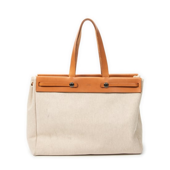 Hermès Herbag Cabas GM en beige Lienzo - Image 5