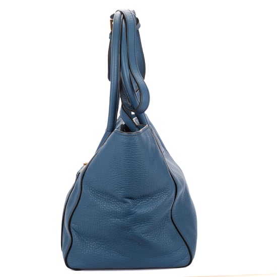Prada Twin Pocket Double Handle Tote  en  Blue Cuero de ternero - Image 3