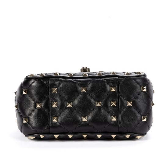 Valentino Mini Rockstud Spike Crossbody Mini en  negro Cuero de becerro - Image 5
