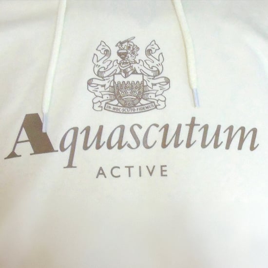 Sudadera Con Capucha Aquascutum Active Con Logo Grande, Color Blanco Viejo - Image 2