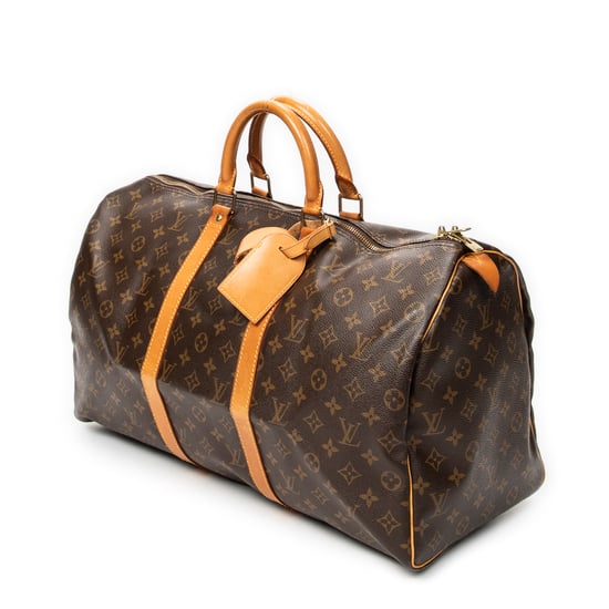 Louis Vuitton Keepall 50 en marrón Lienzo recubierto - Image 2