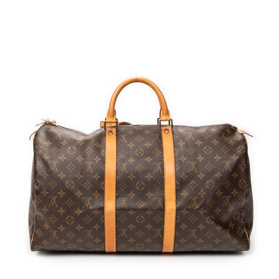 Louis Vuitton Keepall 50 en marrón Lienzo recubierto - Image 5