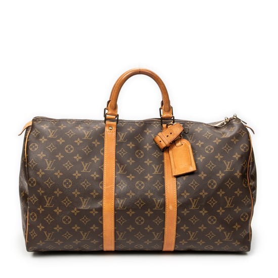 Louis Vuitton Keepall 50 en marrón Lienzo recubierto - Image 1