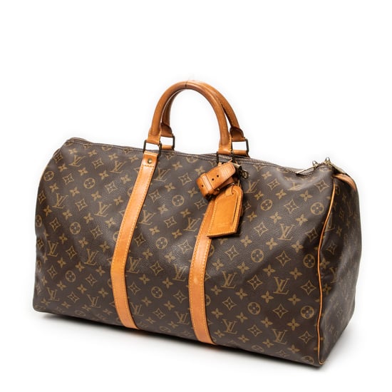Louis Vuitton Keepall 50 en marrón Lienzo recubierto - Image 2