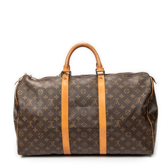 Louis Vuitton Keepall 50 en marrón Lienzo recubierto - Image 5
