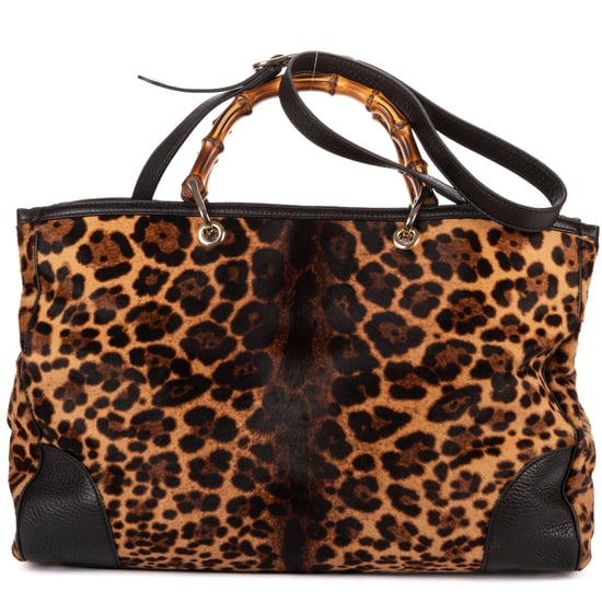 Gucci Bamboo Shopper Tote en Brown Pelos de pantorrilla - Image 1