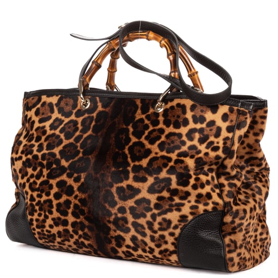 Gucci Bamboo Shopper Tote en Brown Pelos de pantorrilla - Image 2