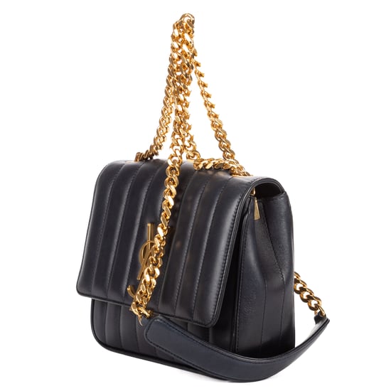 Yves Saint Laurent Vicky Chain Flap Crossbody en negro Cuero de ternero - Image 2