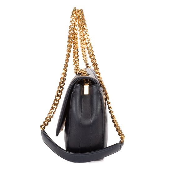 Yves Saint Laurent Vicky Chain Flap Crossbody en negro Cuero de ternero - Image 3