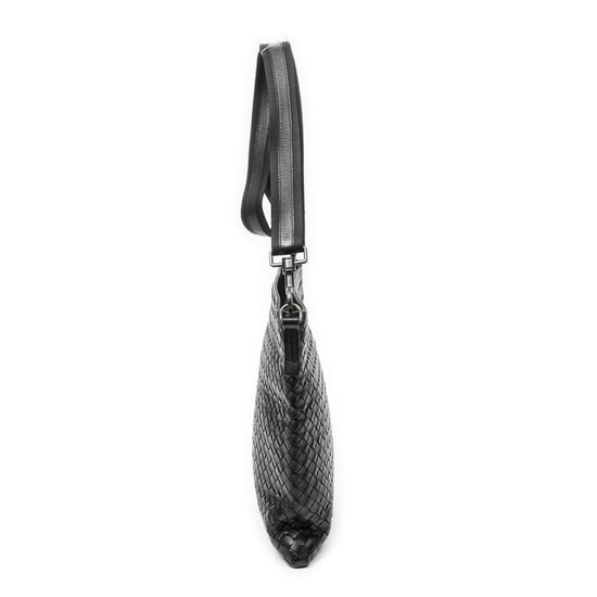 Bottega Veneta Small Flat Messenger en negro Cuero de becerro - Image 4