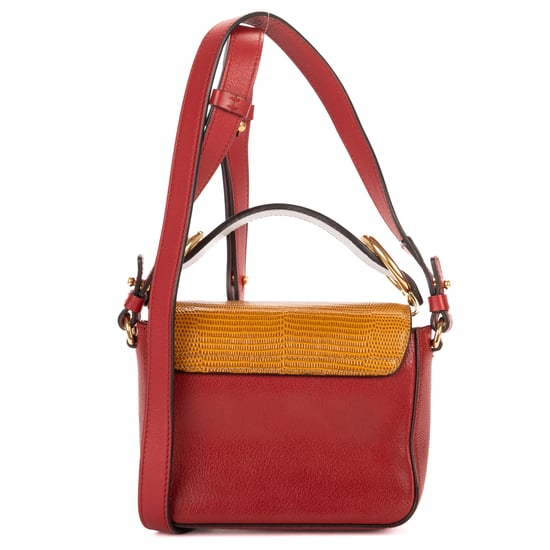 Chloé C Flap Bag en rojo Cuero de ternero - Image 5