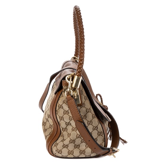 Gucci Medium Bella Flap en beige Lienzo - Image 4