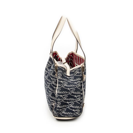 Gucci Abbey Hobo Diagonal  en  Blue Lienzo - Image 3