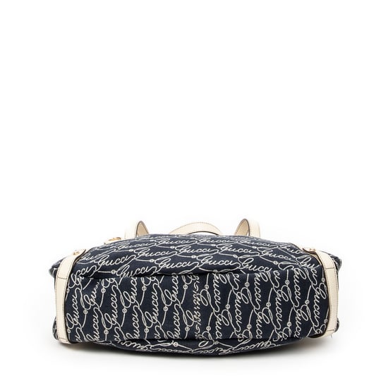 Gucci Abbey Hobo Diagonal  en  Blue Lienzo - Image 6