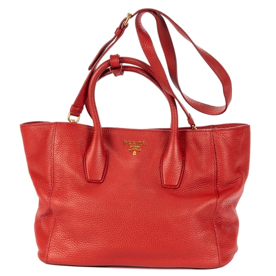 Prada Open Tote en rojo Cuero de ternero - Image 1
