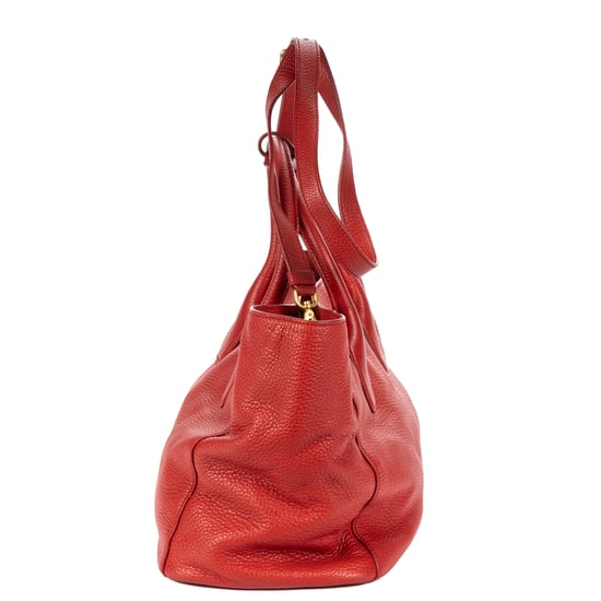 Prada Open Tote en rojo Cuero de ternero - Image 3