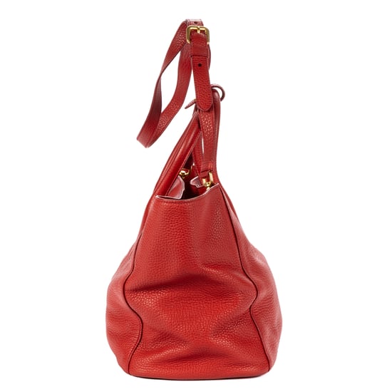 Prada Open Tote en rojo Cuero de ternero - Image 4