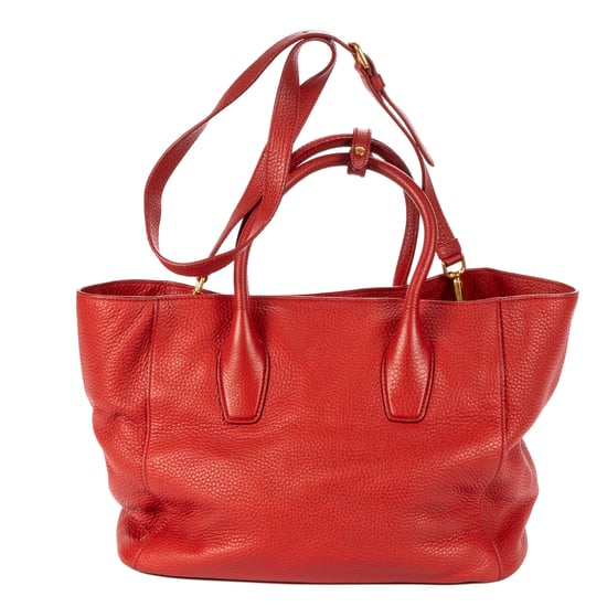 Prada Open Tote en rojo Cuero de ternero - Image 5
