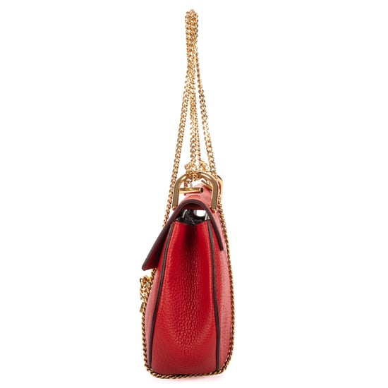 Chloé Drew Crossbody Bag Mini en  rojo Cuero de ternero - Image 3