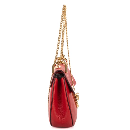 Chloé Drew Crossbody Bag Mini en  rojo Cuero de ternero - Image 4