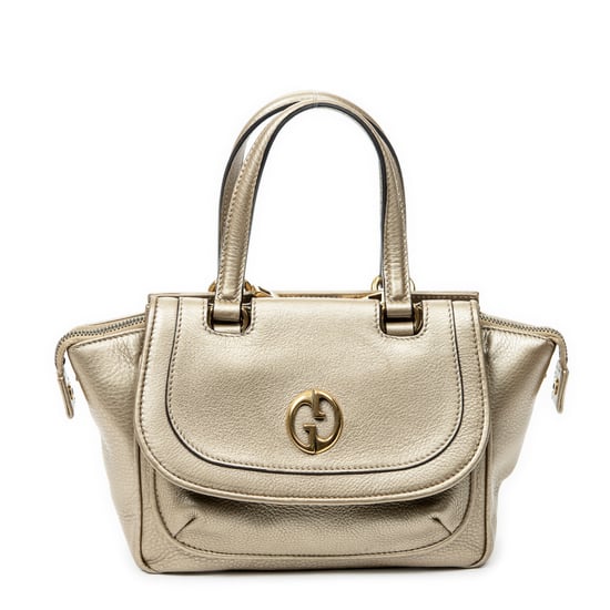 Gucci Small GG Top Handle en oro Cuero de ternero - Image 1
