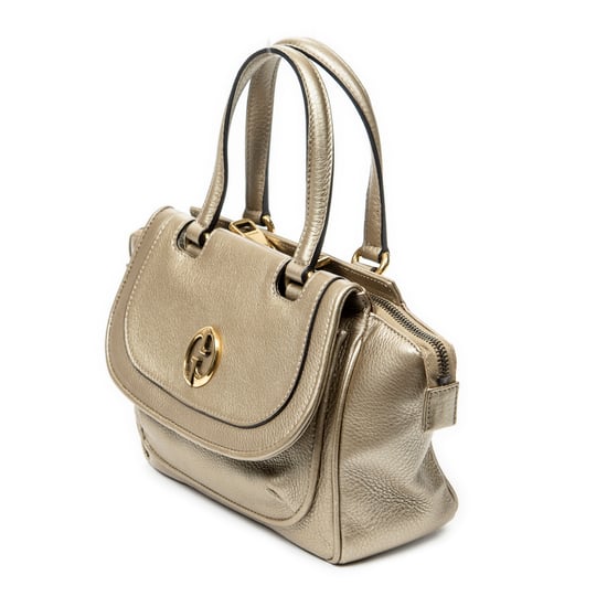 Gucci Small GG Top Handle en oro Cuero de ternero - Image 2